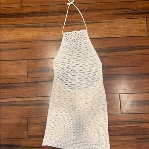White Crochet Halter Top